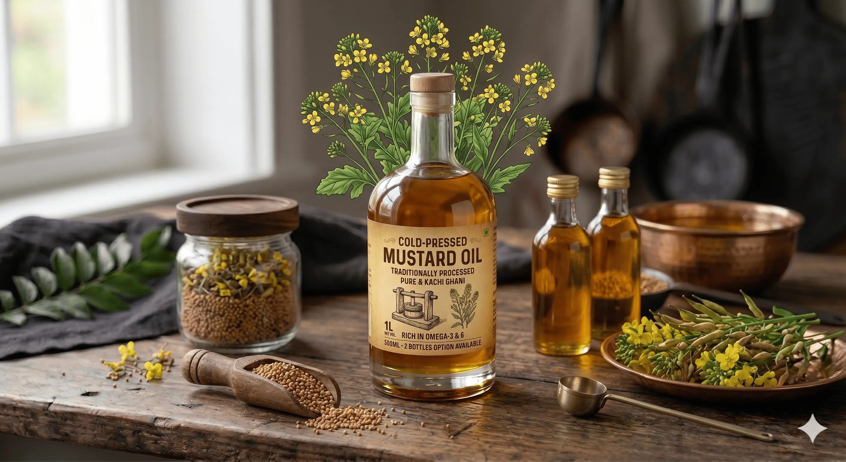 Cold-Pressed Mustard Oil 1L